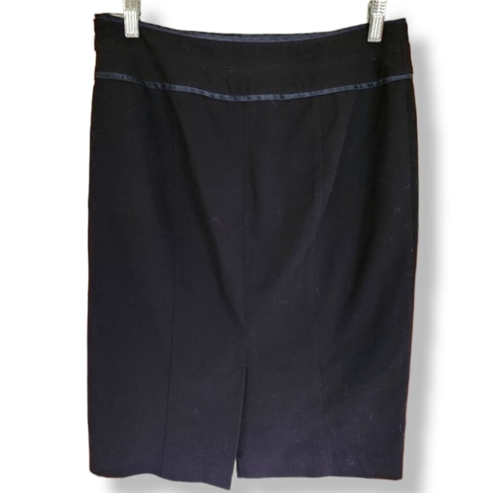 Nine West Stretch Black Pencil Skirt Size 6 - Picture 2 of 8